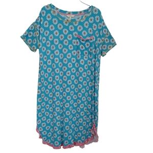 Matilda Jane Nightgown Daisy Floral Print Ruffle Comfy Gown Womens size Small